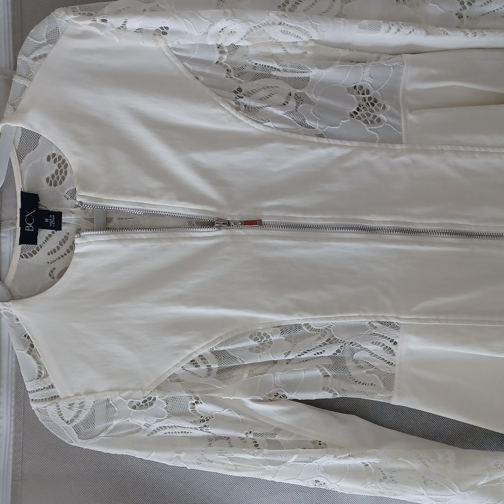 BCX Women's Cream Lace Jacket